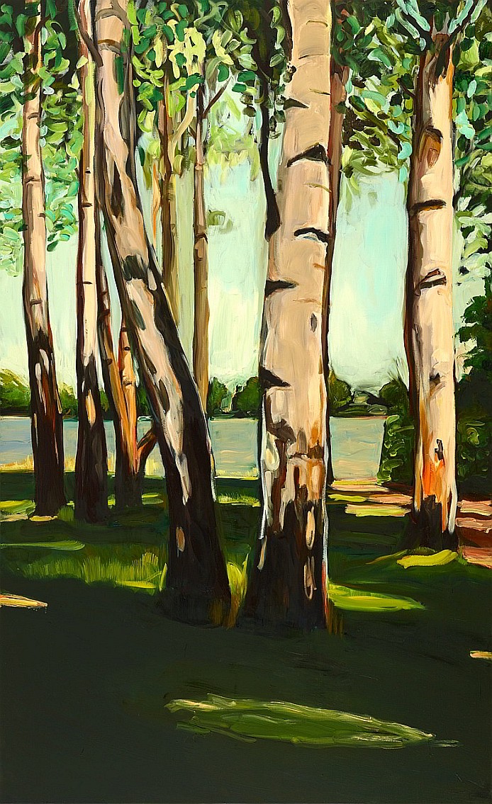 Die Liebermanns´schen Birken, 2016, Öl auf Leinwand, 180 x 120 cm