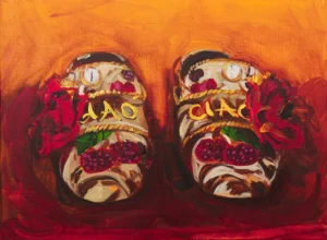 Ciao! Dolce&Gabbana, 2024, Öl auf Leinwand, 30 x 40 cmCiao! Dolce&Gabbana, 2024, Öl auf Leinwand, 30 x 40 cm