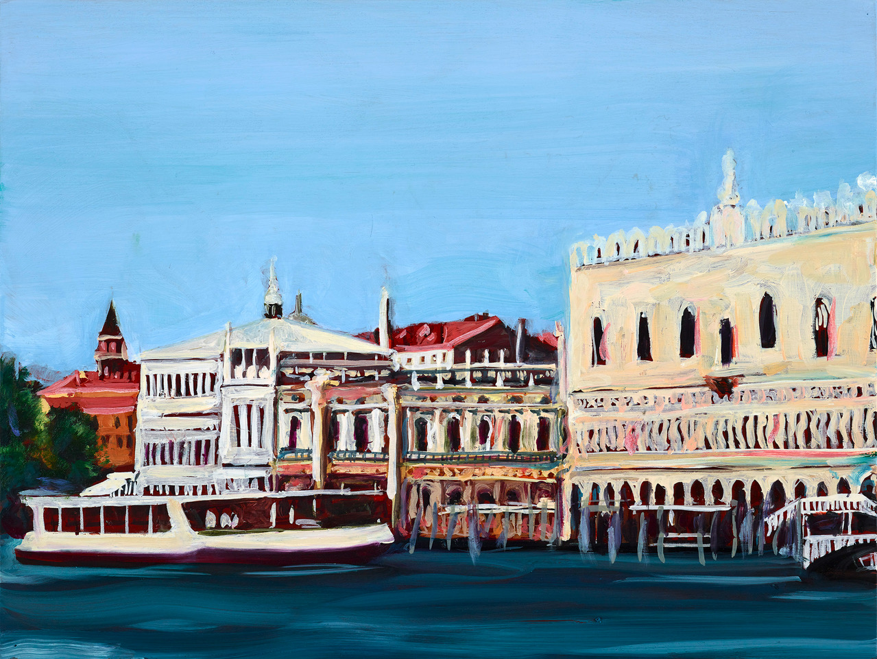 Dogenpalast Venedig, 2020, Öl auf Holz, 30 × 40 cm