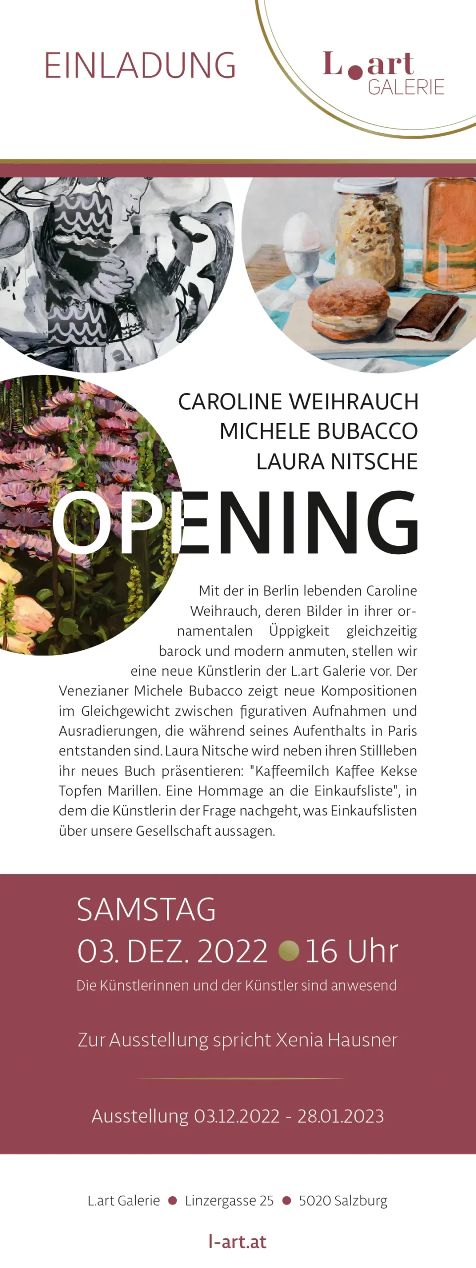 Ausstellung L.art Galerie Salzburg 03.12.2022 - 28.01.2023 1